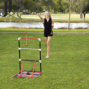 Juego 2 en 1 Divertido con Bolsa de Arena para Niños y Adultos, Set <span class=keywords><strong>Base</strong></span> con Estuche de Transporte, Juego de Ladder Ball Deportivo para Exteriores, Juego de Equitación - Product Image 4