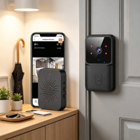Bel Pintu Luar Ruangan Pintar Tahan Air dengan Kontrol Aplikasi Wi-Fi, Kamera 3-7MP, Resolusi 1280x720