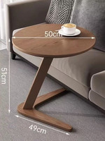 Nouvelle table basse en bois de chêne de style chinois moderne, mobile, multifonctionnelle, en forme de C, pour la maison, les salons, les chambres d'hôtes