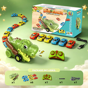 Coche RC de dinosaurio serpiente, coche de control remoto magnético que come y crece, juguetes RC interactivos para niños - Product Image 5