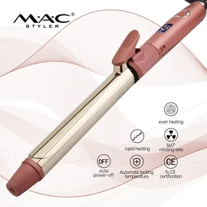 The Most Popular Curling Iron Pink 360 Degree Rotating Hair Styling Tools Ionic LCD Ceramic Hair Curler