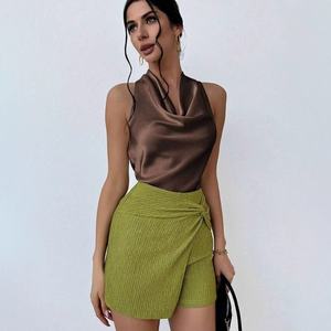 Blusa Sexy sin Mangas de Satén para el Verano 2026 Adecuado Tanto para el Trabajo como para Ocasiones Sociales. - Product Image 3