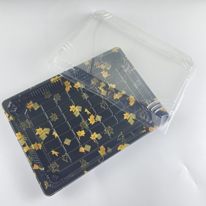 Fabrication chinoise en gros de boîtes à <span class=keywords><strong>sushi</strong></span> et à sandwich jetables en PET de qualité alimentaire, boîte alimentaire avec couvercle anti-buée - Product Image 4