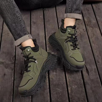 Chaussures montantes pour hommes, nouveau style, rétro britannique, style workwear, à semelle épaisse, pour la marche pieds nus, tendance automne, polyvalentes, OEM ODM