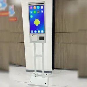 21.5 Inch Desktop Android Or Windows Self Service Kiosk Machine With Printer QR Code Scanner Self Service Order Payment Kiosk