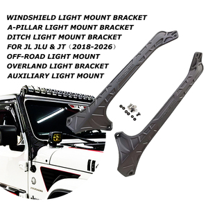 Supports de montage robustes pour barre lumineuse <span class=keywords><strong>LED</strong></span> de pare-brise pour Jeep Wrangler JL Gladiator JT 2018-2026 - Product Image 1