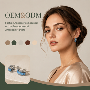 Pendientes Huggie Curvos Personalizados al por Mayor con Piedra Azul, de Acero Inoxidable, Estilo Vintage Minimalista, Hipoalergénicos, Joyería Diaria, Regalo para Mujer - Product Image 1