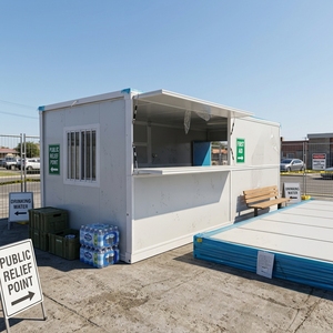 Maison préfabriquée pliable produite en usine pour les communautés urbaines, les sites d'urgence, les espaces de repos temporaires, les salles de <span class=keywords><strong>travail</strong></span> et les entrepôts - Product Image 1