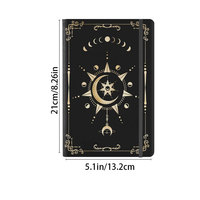 LABON Journal des sorcières magiques Grimoire noir, lune, coin arrondi, couverture rigide
