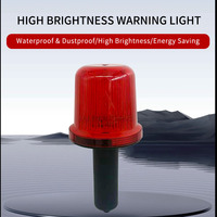 ABS+PVC Rotes Reflektierendes Warnschild Solar-LED Blinkende Kegelleuchte Straßensicherheit Verkehrswarnung 800m Sichtweite 2-3 Jahre