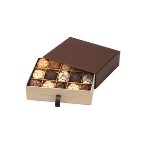 Luxury Square Slide Rigid Exclusive Chocolate Bar Box Packaging Food Grade Drawer Chocolate Box