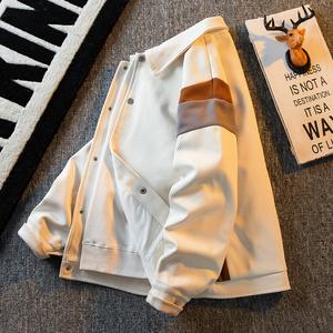 Chaqueta Retro de calle alta para <span class=keywords><strong>hombre</strong></span> Estilo americano Ajuste delgado de alta calidad con cuello <span class=keywords><strong>Mao</strong></span> Ni y procesamiento recubierto de empalme a cuadros - Product Image 4