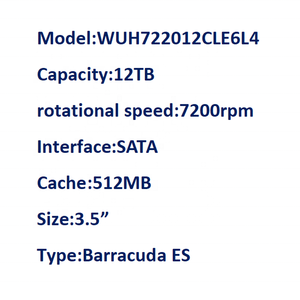 Disque dur mécanique Helium de qualité professionnelle 12 To HC520 SATA 7200 tr/min 256 Mo CMR Vertical pour serveur <span class=keywords><strong>HUH721212ALE600</strong></span> - Product Image 2