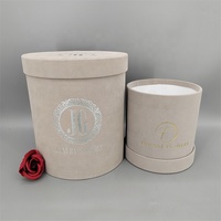 Valentijnsdag Zilveren Logo Klein Bedrijf Bruiloft Knuffeldoos Bloem Ronde Verpakkingsdozen Gerecycleerde Materialen Matte Laminatie