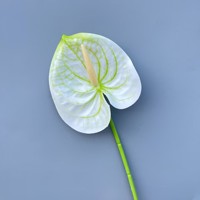 Bunga Anthurium Sutra Buatan Real Touch - Tahan UV Ramah Lingkungan Dekorasi Buatan Tangan untuk Pernikahan Paskah Natal
