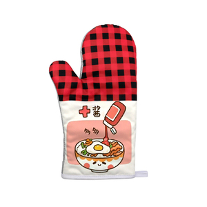 Maniques de cuisine personnalisées en sublimation, motif écossais <span class=keywords><strong>rouge</strong></span> buffle, pour cadeaux de Noël - Product Image 1