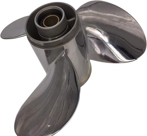 Winibo 9-7/8 x 10-1/<span class=keywords><strong>2</strong></span> inci, 9-7/8 x 12 x 13 inci, X14 inci Baling-baling Baja Tahan Karat dengan Hub Karet Tekan untuk Motor Tempel Yamaha 20HP 30HP - Product Image 4