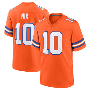 Maillot de football américain pas cher avec broderie # 10 Bo Nix Maillot Denver pour hommes - Product Image 1