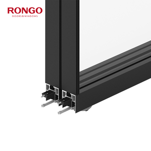 RONGO interno stretto sottile cornice di vetro <span class=keywords><strong>porta</strong></span> scorrevole balcone Full View ufficio grande 4 pannello in alluminio <span class=keywords><strong>porta</strong></span> vetrata - Product Image 6