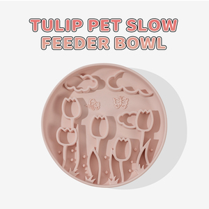 Tazón de Silicona de Grado Alimenticio para Perros, Duradero y de Calidad Premium, Tapete Interactivo para Lamer Golosinas (Diseño de Tulipán), Libre de BPA - Product Image 6