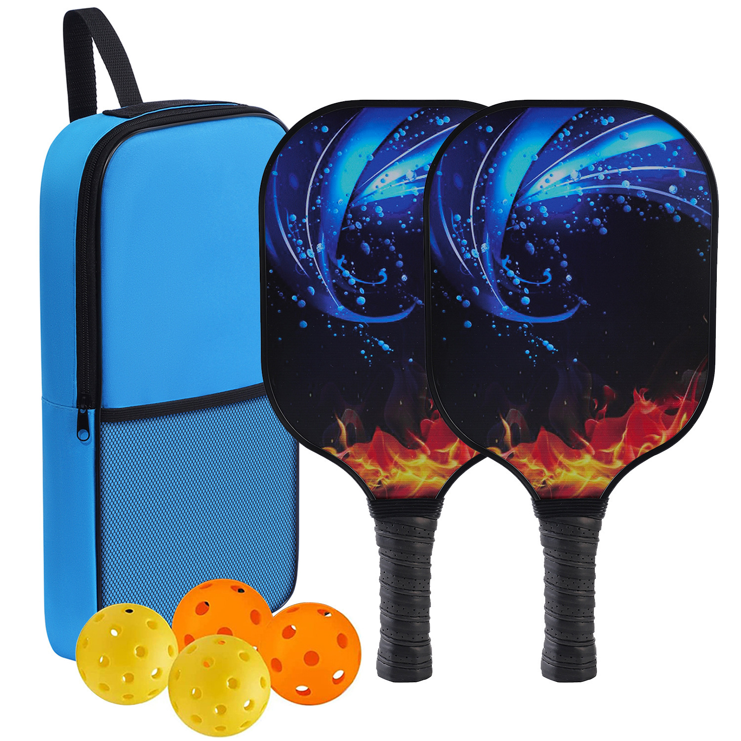 2 rackets, 4 balls, 1 blue bag [BQ112]