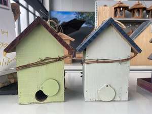 منزل طيور خشبي في الهواء الطلق مجموعة منازل حيوانات أليفة خشبية DIY حديقة زخرفة صغيرة في الهواء الطلق - Product Image 5