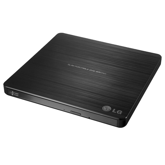 8X USB 2.0 Slim Portable DVD Writer Drive +/-RW External Drive With M-DISC Support - Black