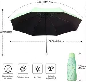 Parapluie capsule anti-UV pliable 5 sections léger et coupe-vent personnalisé pour femme – Prix direct usine, pas cher - Product Image 3