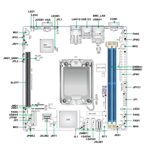 Carte mère de serveur Mini-ITX MBD-X13SCL-IF avec socket unique LGA-1700 (SocketV0) Intel C262, prise en charge DDR5, nouvelle livraison rapide, bon prix - Product Image 2