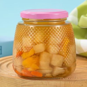 Pot en verre blanc transparent avec couvercle en métal pour crème de nid d'oiseau, emballage cadeau - Product Image 4