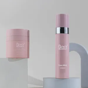 Pink Cosmetic Packaging Set Luxury 15g 30g 50g Pink Cream Jar Lovely Bottle Female Face Mist Spray Bottle Packaging