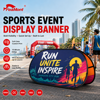 Support pliable léger et portable FEAMONT pour bannière imprimée sur mesure, idéal pour les ligues sportives jeunesse et la signalisation promotionnelle en extérieur