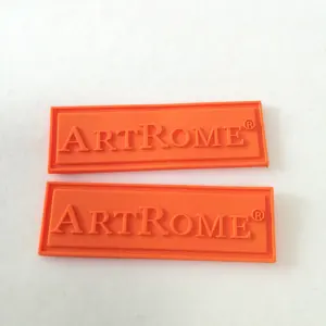 3D-PVC/Silikon-Etikett aus geprägtem Logo PVC-Gummi patch für Kleidung/Tasche