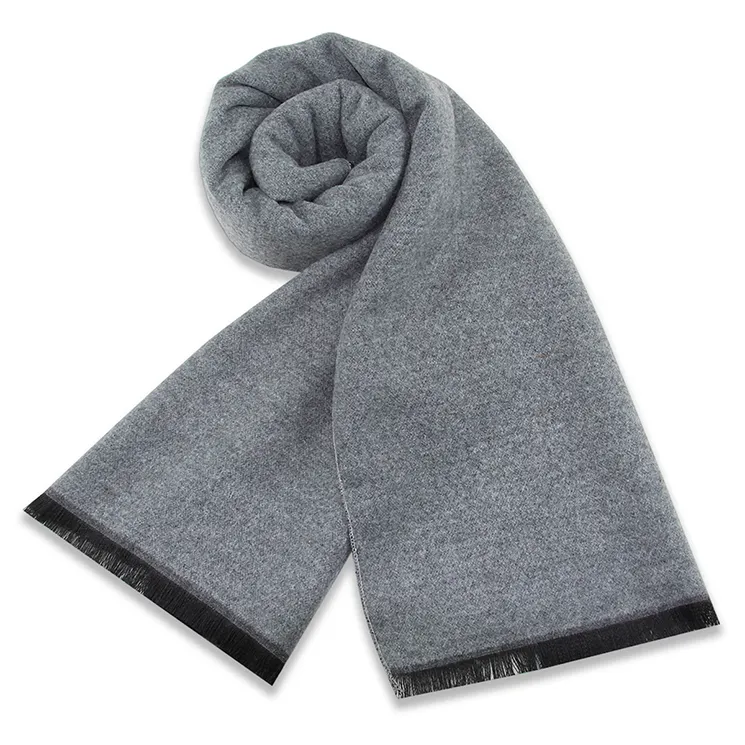 Cachecol de grife de lã pashmina xale masculino cachecol personalizado de inverno de cor sólida