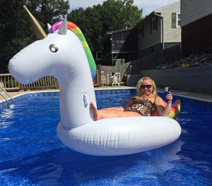 Juegos de Fiesta al por Mayor a Precio Económico, Juego de Agua para la Playa, <span class=keywords><strong>Flotador</strong></span> <span class=keywords><strong>Gigante</strong></span> Inflable de <span class=keywords><strong>Unicornio</strong></span> para Piscina, <span class=keywords><strong>Flotador</strong></span> de <span class=keywords><strong>Unicornio</strong></span> Flotante para el Verano - Product Image 6