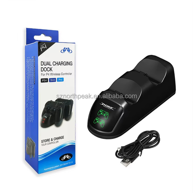 TP4-889 Gamepad Charging Station for PS4 Controller Dual Charger Dual Charging Base Dock for PS4