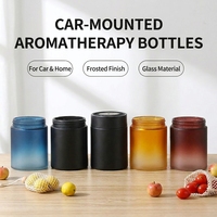 Bouteille de parfum vide noire pour voiture, flacon en verre de 200 ml (6 oz) pour diffuseur de parfum automobile