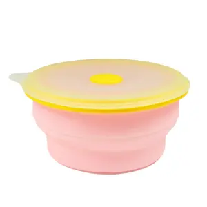 Sáng Tạo Hộp Đựng Thức Ăn Xách Tay Silicone Ráp Ăn Trưa Hộp