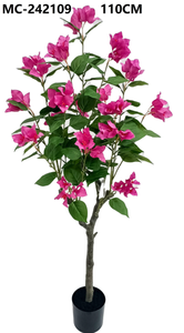 Arbre artificiel de bougainvillier en pot, faux arbre de fleurs de bougainvillier avec des fleurs <span class=keywords><strong>fuchsia</strong></span> réalistes pour l'intérieur de la maison - Product Image 3