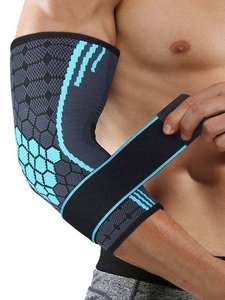 Sports Safety Durable Lightweight Nylon Soft Adjustable Elasticity Tennis Fitness Compression Elbow Sleeves Unisex All Seasons - Product Image 1