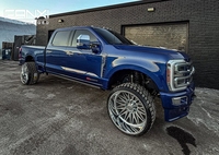 FANXI 22x12 22x14 24x12 24x14 26x16 avec enjoliveurs flottants forgés 4x4 tout-terrain 8x170 8x180 8x6.5 6x5.5 pour Denali Chevy 1500 RAM1500