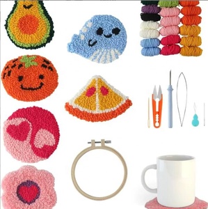 ชุดอุปกรณ์ทำพรมปักมือแบบ Punch Needle ลายดอกไม้ แบรนด์ XIXI ทำจากโพลีเอสเตอร์ - Product Image 2