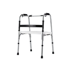 Misuku <b>Walker</b> Stainless Steel MS-1002 With Seat For <b>Elderly</b> And Rehabilitation Use - Product Image 1