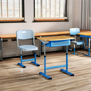 Modern Adjustable Height Steel Plywood Plastic Components School Desk <b>Chair</b> Sets Commercial Use SONGYE Brand Model ST-0709B 1 ST - Product Image 4
