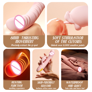 Jouet réaliste vibrant pour femmes, vibromasseur incurvé pour point G avec mouvement puissant, jouet vibrant silencieux pour adultes pour couples et usage solo - Product Image 5