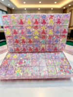 Jeu de Mahjong en Acrylique Brillant avec Motif Kirby Mignon, Qualité Professionnelle, Blocs Remplis de Paillettes Transparentes, Jeu de Table pour la Maison et le Divertissement