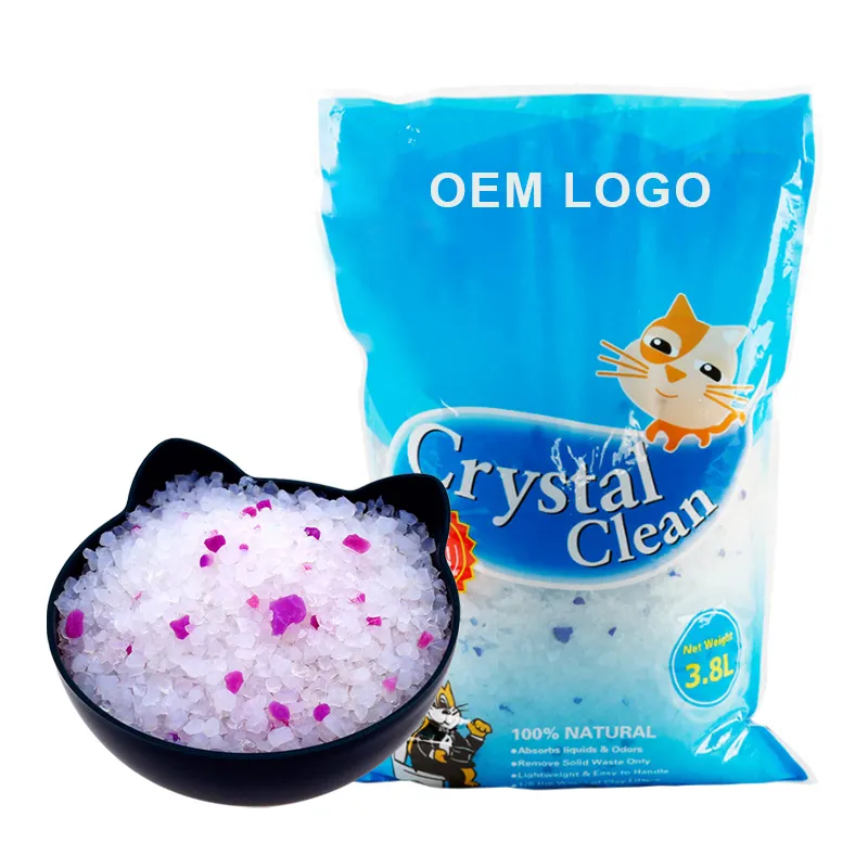 Оптовая продажа, биоразлагаемый кристаллический наполнитель для кошачьих туалетов, дезодорирующий песок для кошек, арена для кошек, продажа поставщиков