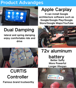 รถกอล์ฟไฟฟ้า4ที่นั่งรถเข็น500รถเข็นไฟฟ้านำเข้าจากจีน - Product Image 5