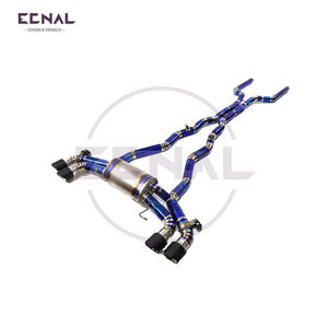 Ecnal para 2019-2023 BMW F91 F92 F93 <span class=keywords><strong>M8</strong></span> 4,4 T TC4 silenciador de sistema de escape con válvula deportiva de titanio de doble puerta - Product Image 5