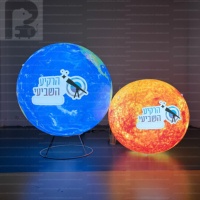 Globo Inflable Brillante con Forma de Sol, Tierra y Planetas, con Logotipo Personalizado, Globo Esférico del Universo para Ferias Científicas, Actividades Escolares y Exposiciones
